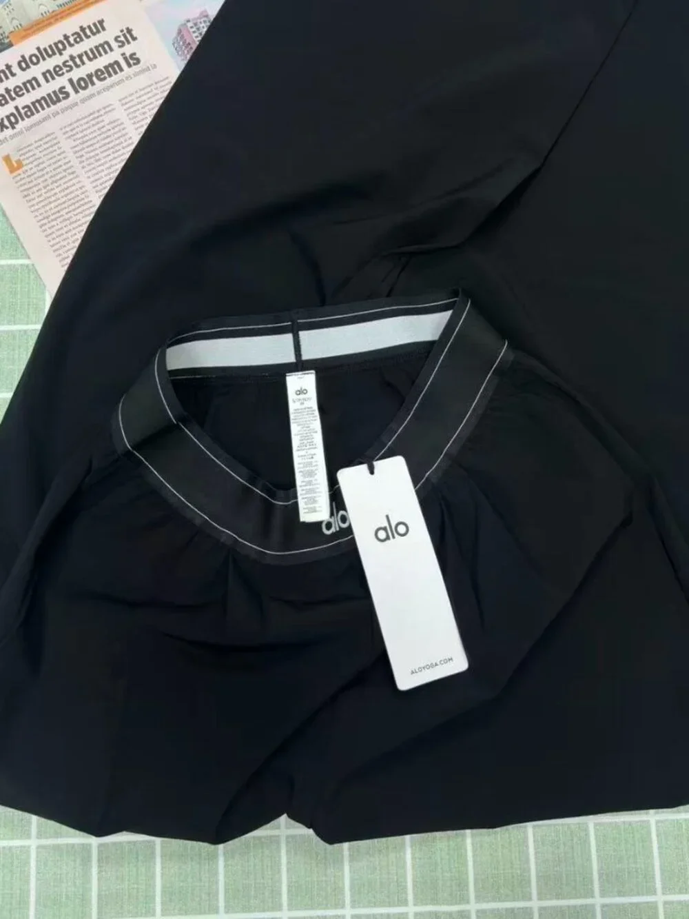 🎉NWT ALO Yoga Suit Up Trouser Black🍷Relaxed Wide Leg Pants 30